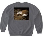 COR Just for the Dirt, a Charcoal Softstyle Crewneck Sweatshirt (back-view)