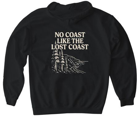 No Coast Like The Lost Coast, a Black Gildan Softstyle Pullover Hoodie