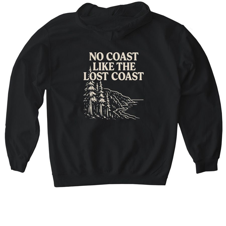 No Coast Like The Lost Coast, a Black Gildan Softstyle Pullover Hoodie
