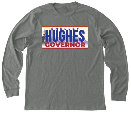 CHOOSE HUGHES Long Sleeve Tee, a Deep Heather Premium Long Sleeve Tee