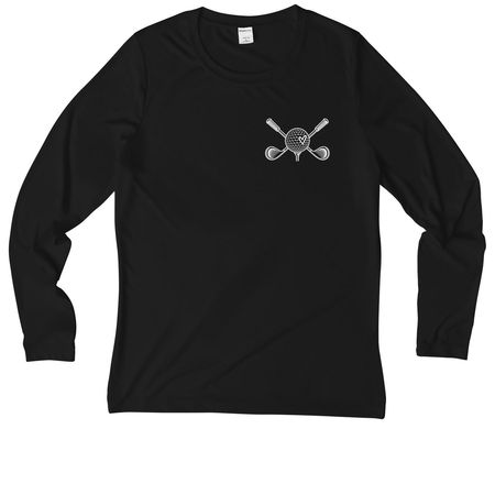 Meghan McCarthy Golf Shirts, a Black Women's UV Performance Long Sleeve Tee