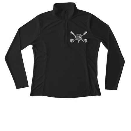 Meghan McCarthy Golf Shirts, a Black Women's Performance Quarter Zip Pullover