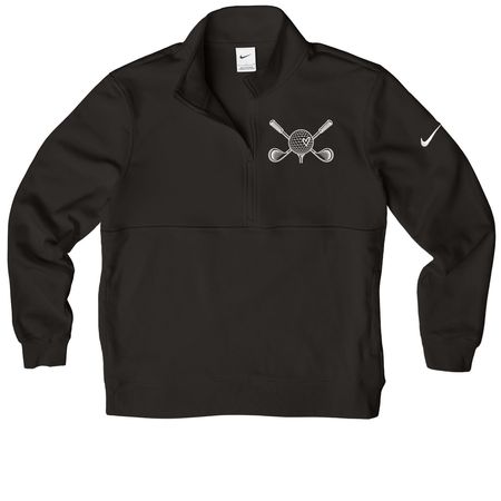 Meghan McCarthy Golf Shirts, a Black Nike Club Fleece Half Zip Pullover