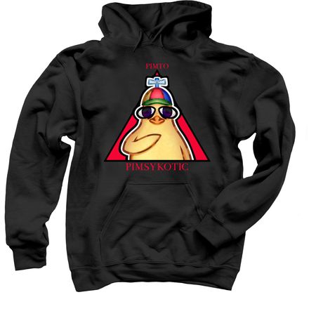 PIMSYKOTIC ?, a Black Pullover Hoodie