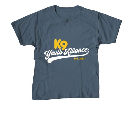 K9YA Athletic Tee, a Indigo Youth Unisex Tee