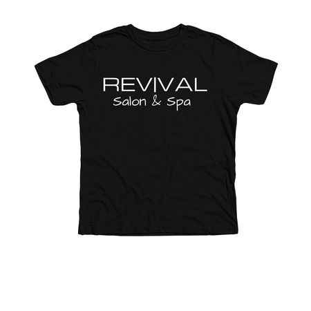REV|VAL Salon & Spa, a Solid Black Blend Premium Youth Tee