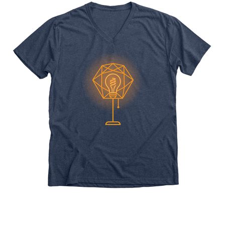 Be the Light, a Heather Navy Premium V-Neck Tee