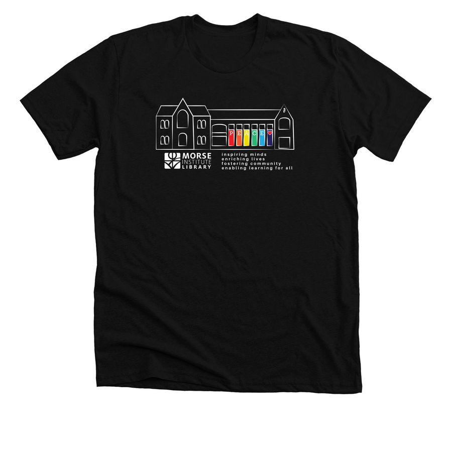 MIL Peace Banner with logo, a Solid Black Blend Premium Unisex Tee