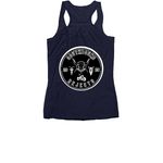 Southbound Rejects Apparel #1 (Woman's), a Navy Women's Racerback (back-view)