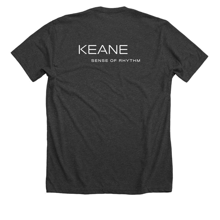 TAP FAM, a Dark Grey Heather Premium Unisex Tee (back-view)