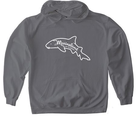 Retro Shark Shirt, a Charcoal Gildan Softstyle Pullover Hoodie