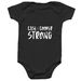 Case & Cooper Strong Infant Sizes, a Black Infant Onesie