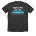 Wave Cystic Fibrosis Goodbye, a Dark Grey Heather Premium Unisex Tee (back-view)