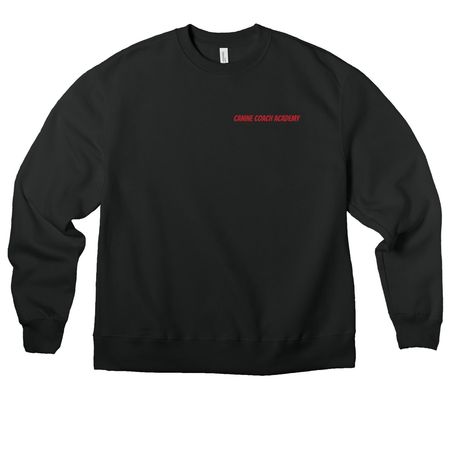 Canine Coach Academy Hoodie/ Crewneck, a Vintage Black Premium Heavyweight Crewneck Sweatshirt