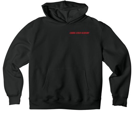 Canine Coach Academy Hoodie/ Crewneck, a Vintage Black Premium Heavyweight Pullover Hoodie