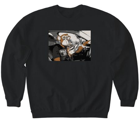 Evil$Ape Meme Merch, a Black Softstyle Crewneck Sweatshirt