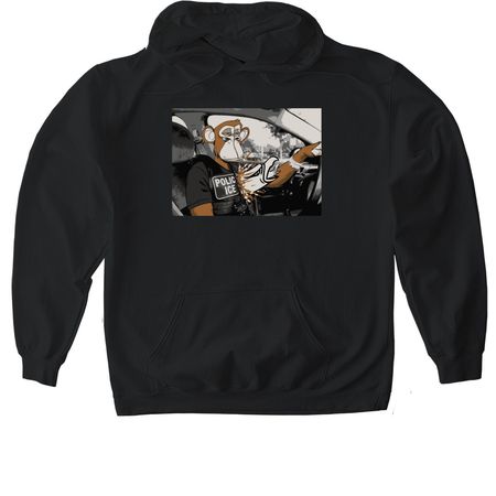 Evil$Ape Meme Merch, a Black Gildan Softstyle Pullover Hoodie