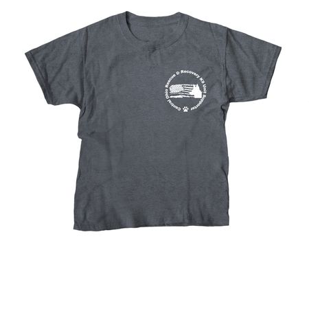 CORRK9U Dog Flag, a Dark Heather Youth Unisex Tee