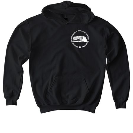 CORRK9U Dog Flag, a Black Softstyle Youth Pullover Hoodie
