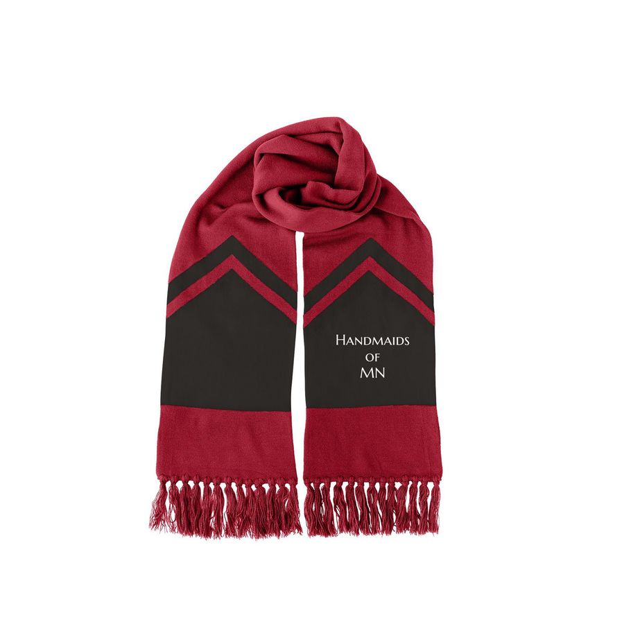 What's Your Red Line?, a Deep Red/ Black Two-Tone Gameday Scarf