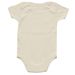 Little Slugger (Bow), a Natural Infant Onesie (back-view)