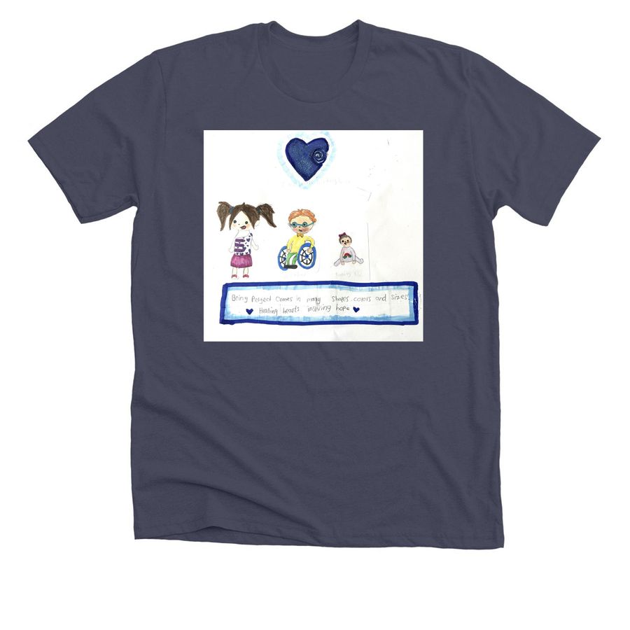 LDS Awareness Month 2026 Community Tee, a Heather Midnight Navy Premium Unisex Tee
