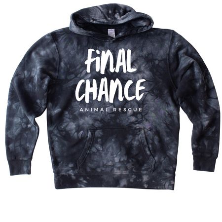 FCAR Swag to save some dogs!, a Black Youth Tie Dye Pullover Hoodie