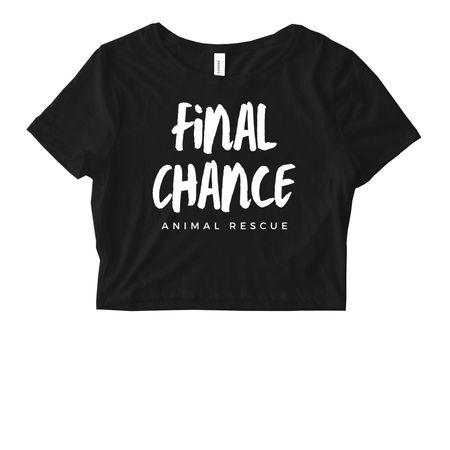 FCAR Swag to save some dogs!, a Black Women's Fitted Cropped Tee