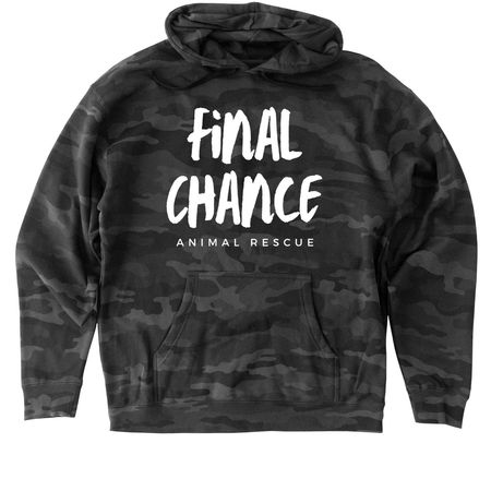 FCAR Swag to save some dogs!, a Black Camo Heavyweight Camo Pullover Hoodie
