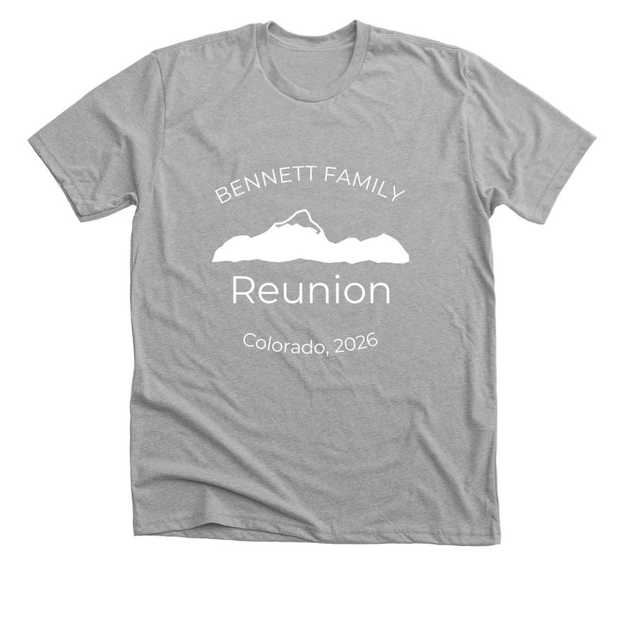 Bennett Family Reunion, a Athletic Heather Premium Unisex Tee