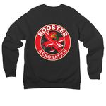Rooster Pitts, a Black Premium Raglan Crewneck Sweatshirt (back-view)