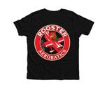Rooster Pitts, a Solid Black Blend Premium Youth Tee (back-view)