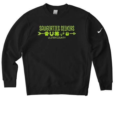 Sporty Seekers Swag, a Black Nike Club Fleece Crewneck Sweatshirt