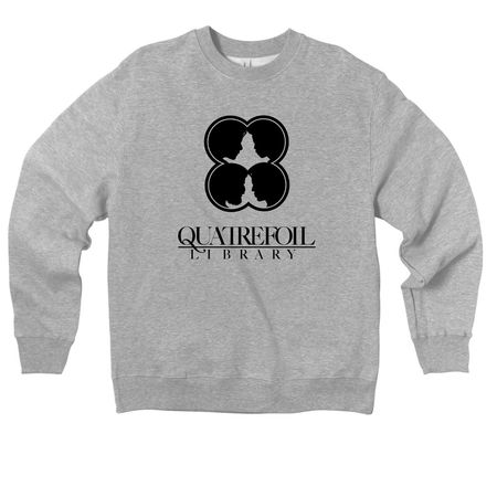 Quatrefoil 80's Logo Shirts, a Athletic Heather Premium Heavyweight Crewneck Sweatshirt