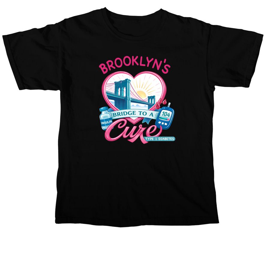 Brooklyn's Bridge to a Cure, a Black Comfort Colors Unisex Tee