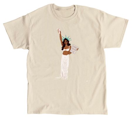 Statue of Ciara, a Sand Classic Unisex Tee