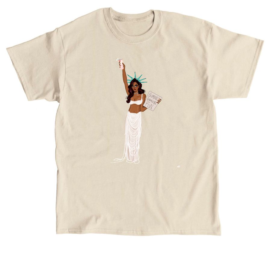 Statue of Ciara, a Sand Classic Unisex Tee