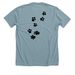 Dog Sniffing, a Heather Blue Lagoon Premium Unisex Tee (back-view)