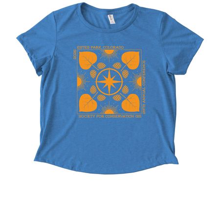 SCGIS 2026 Conference Shirts, a Azure Blue Allmade Eco Triblend Women?s Scoop Neck Tee