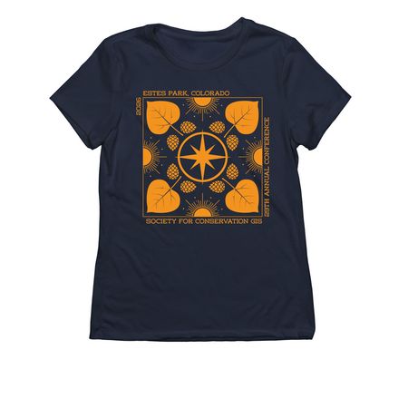 SCGIS 2026 Conference Shirts, a Night Sky Navy Allmade Eco Triblend Women?s Tee
