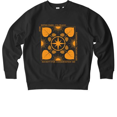 SCGIS 2026 Conference Shirts, a Black Stanley/Stella Unisex Changer 2.0 Crewneck Sweatshirt