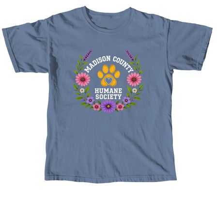 Summer Flowers, a Blue Jean Comfort Colors Unisex Tee