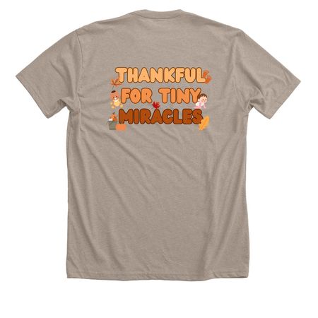 Fall NICU Merch, a Heather Stone Premium Unisex Tee (back-view)