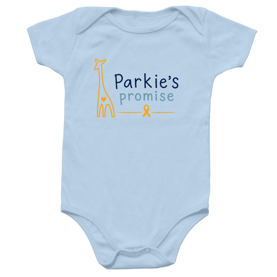 Parkie?s Promise, a Light Blue Infant Onesie