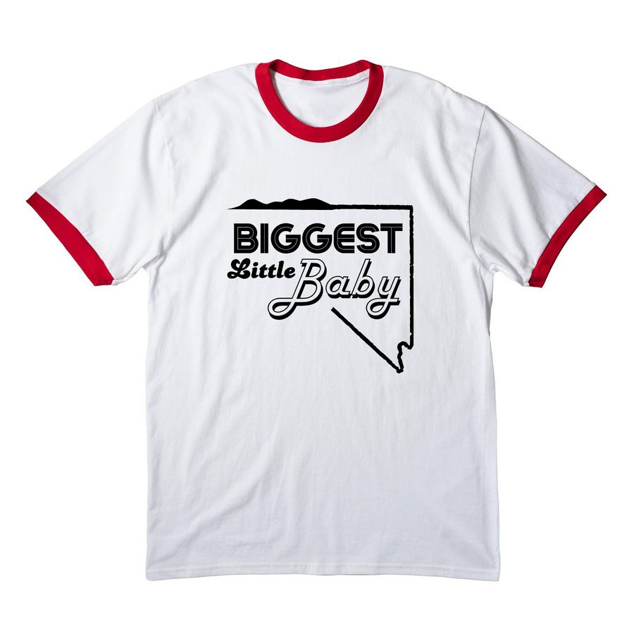 Biggest Little Baby Spring 2026, a White/ Red Cotton Ringer Tee