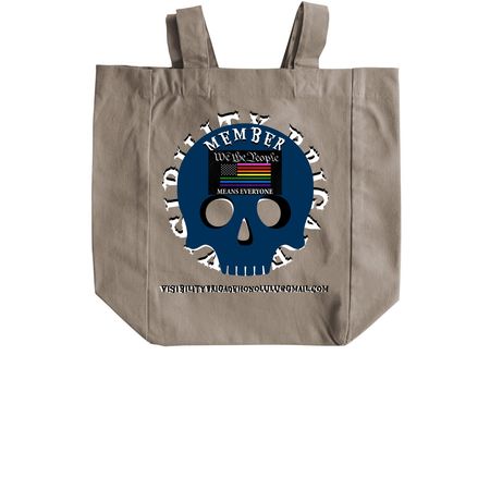 Visibility Brigade Honolulu Member Merch, a Pumice Recycled Cotton Tote Bag