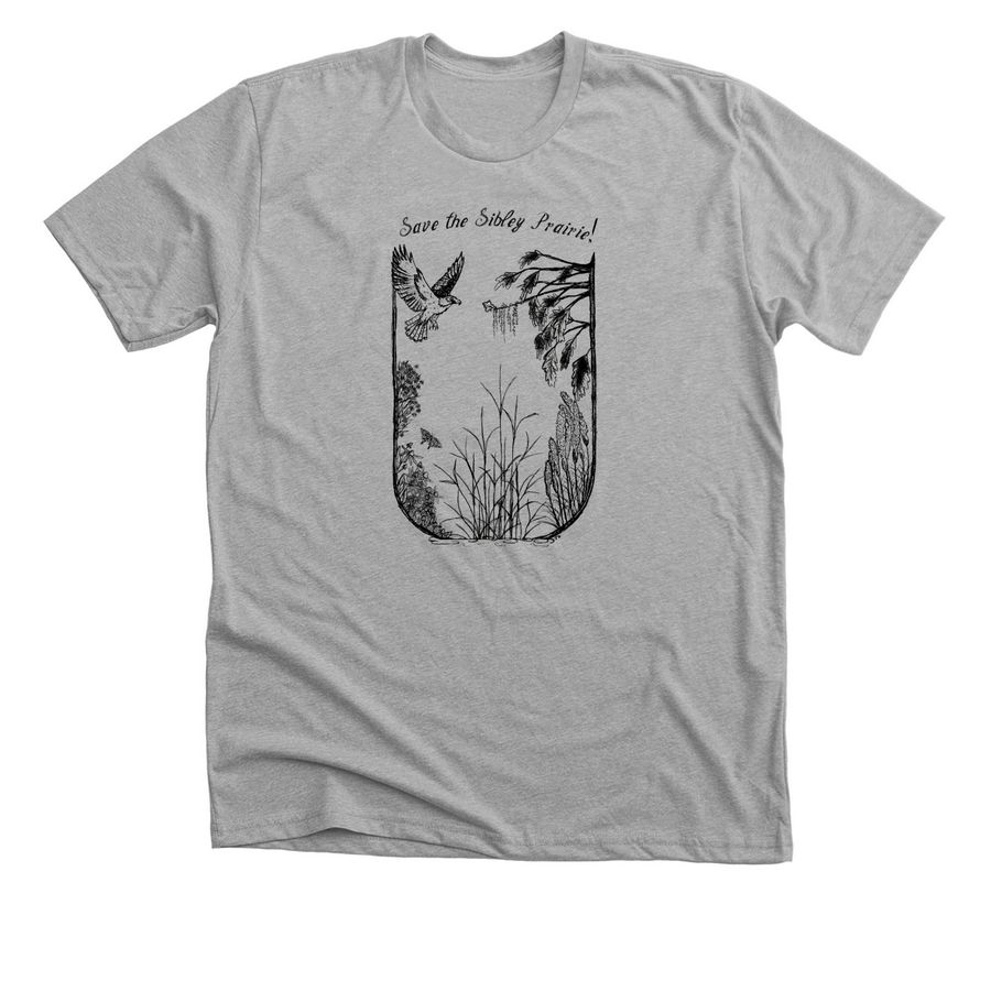 Save Sibley Prairie - Art, a Athletic Heather Premium Unisex Tee