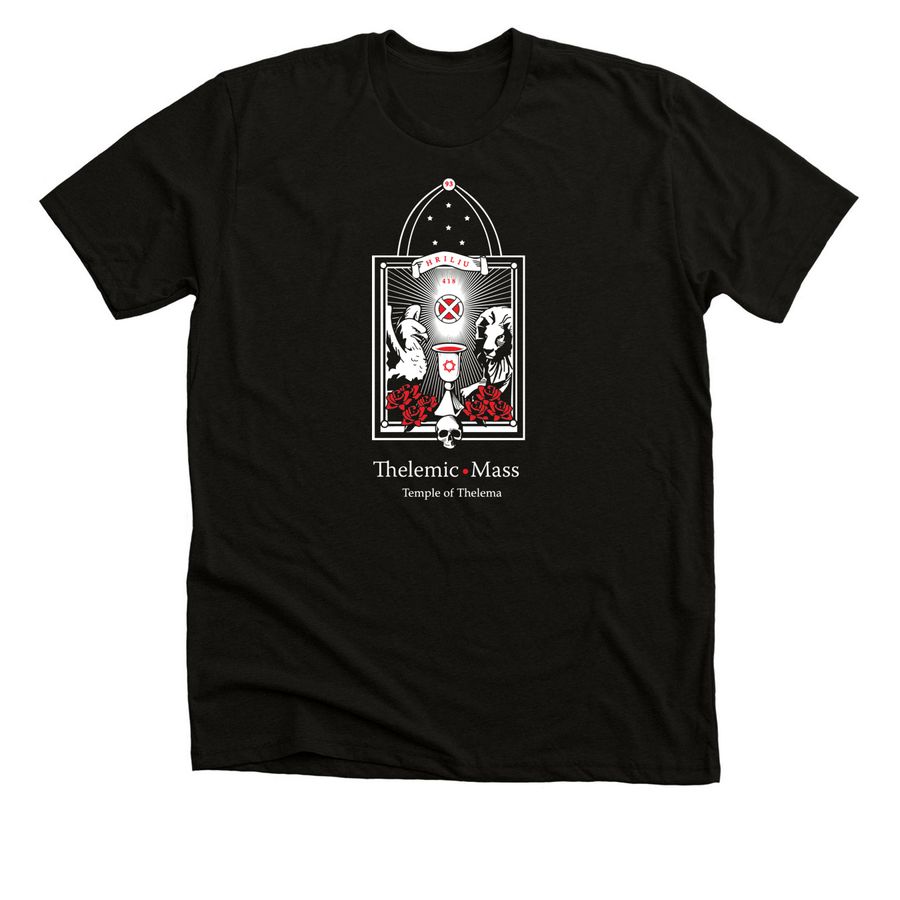 Temple of Thelema: Thelemic Mass, a Solid Black Blend Premium Unisex Tee