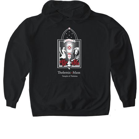 Temple of Thelema: Thelemic Mass, a Black Gildan Softstyle Pullover Hoodie