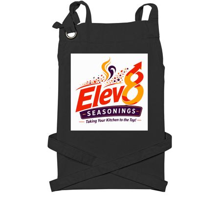 Elev8 Seasonings Apron, a Black Cotton Canvas Pocket Apron